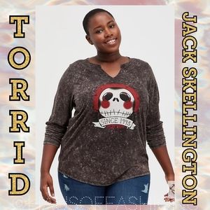 TORRID The Nightmare Before Christmas Jack Skellington Skull Top! NWT!
